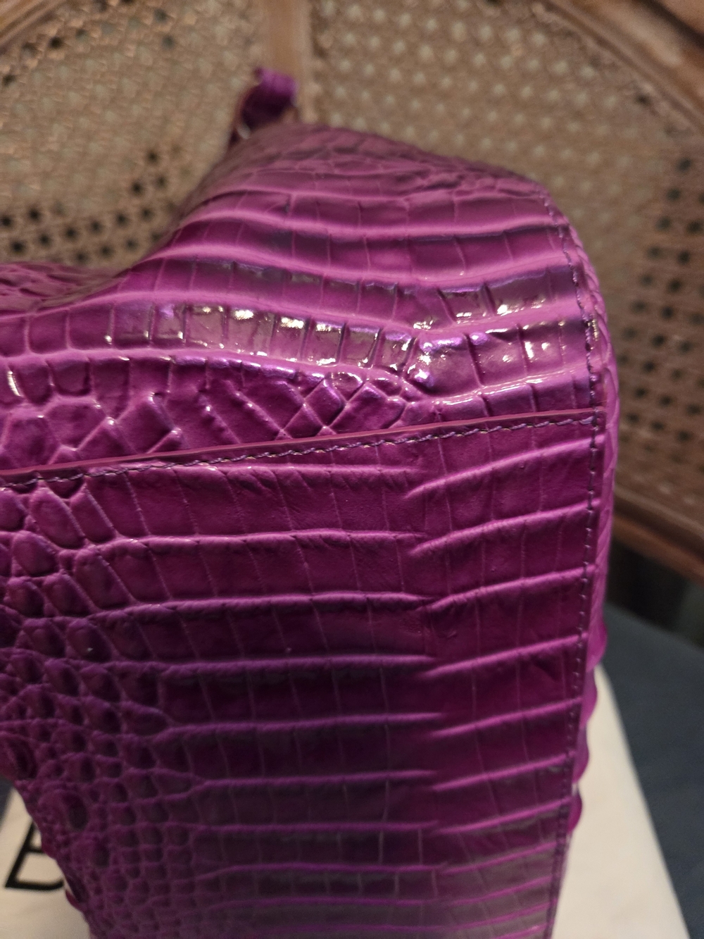 NWOT BRAHMIN FUSCHIA MELBOURNE COLLECTION MELINDA BUCKET BAG & VERONICA WALLET - Picture 8 of 15